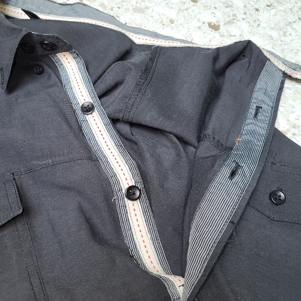 Men's Gray Button-Up Jacket - Picture 2 of 6